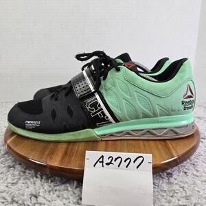 Reebok Crossfit Lifter 2.0 Black Mint Green Weightlifting Gym Shoe Men 11 M45394